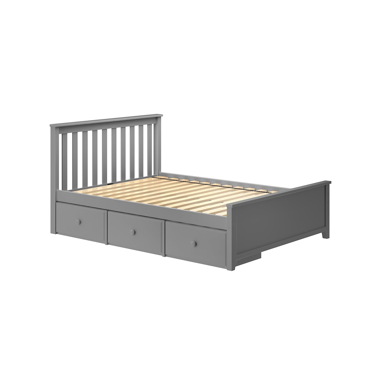 Jackpot Kids Single Beds Dover Youth Full Bed in Grey