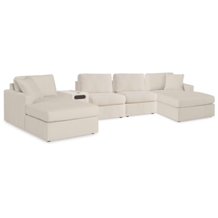 5 Piece Sectional With Audio Console