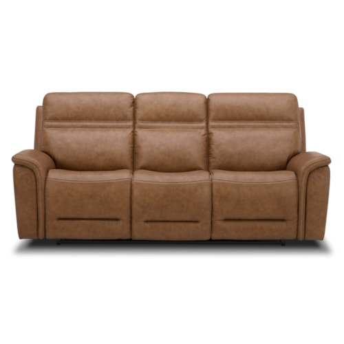 Transitional Power Reclining Sofa with USB Ports