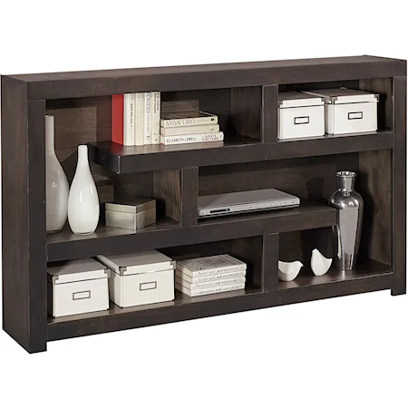 Contemporary 60" TV Console with Open Shelving