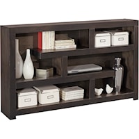 Contemporary 60" TV Console with Open Shelving