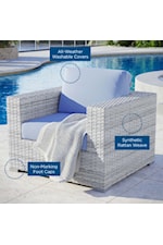 Modway Convene Double Outdoor Patio Chaise