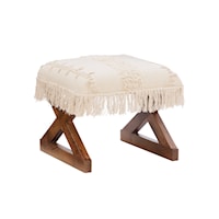 Boho Tassel Ottoman