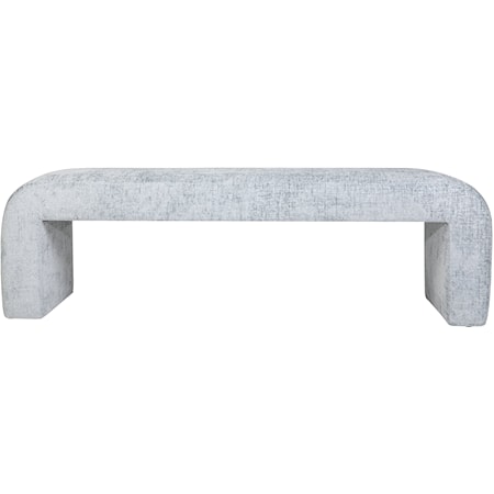 Sophia Casual Large Upholstered Accent Bench - Blue