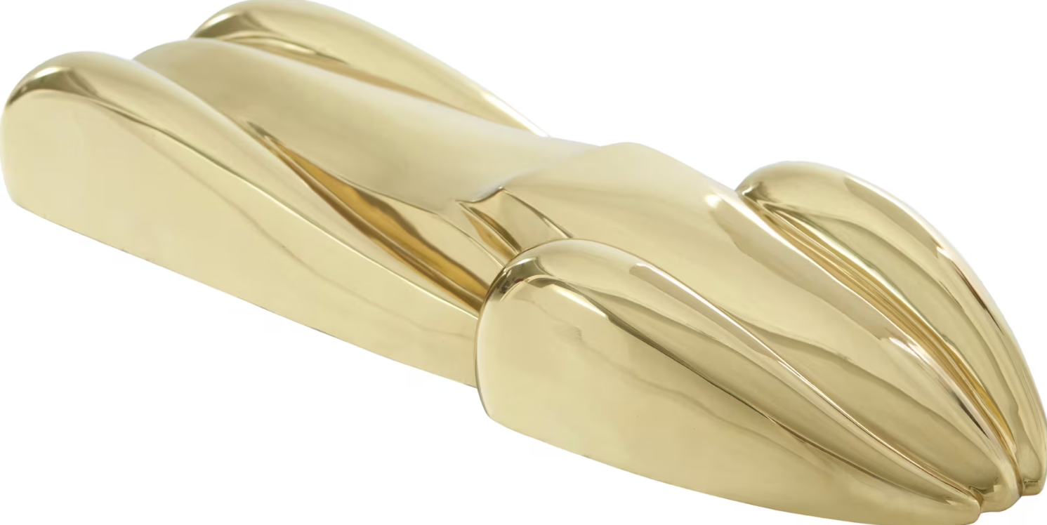 Brass Racecar Figurine