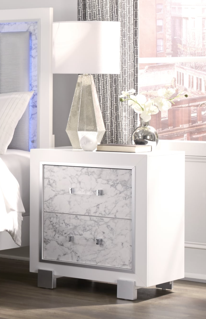 Global Furniture Santorini SANTORINIMETALLIC WHITENS Contemporary 2