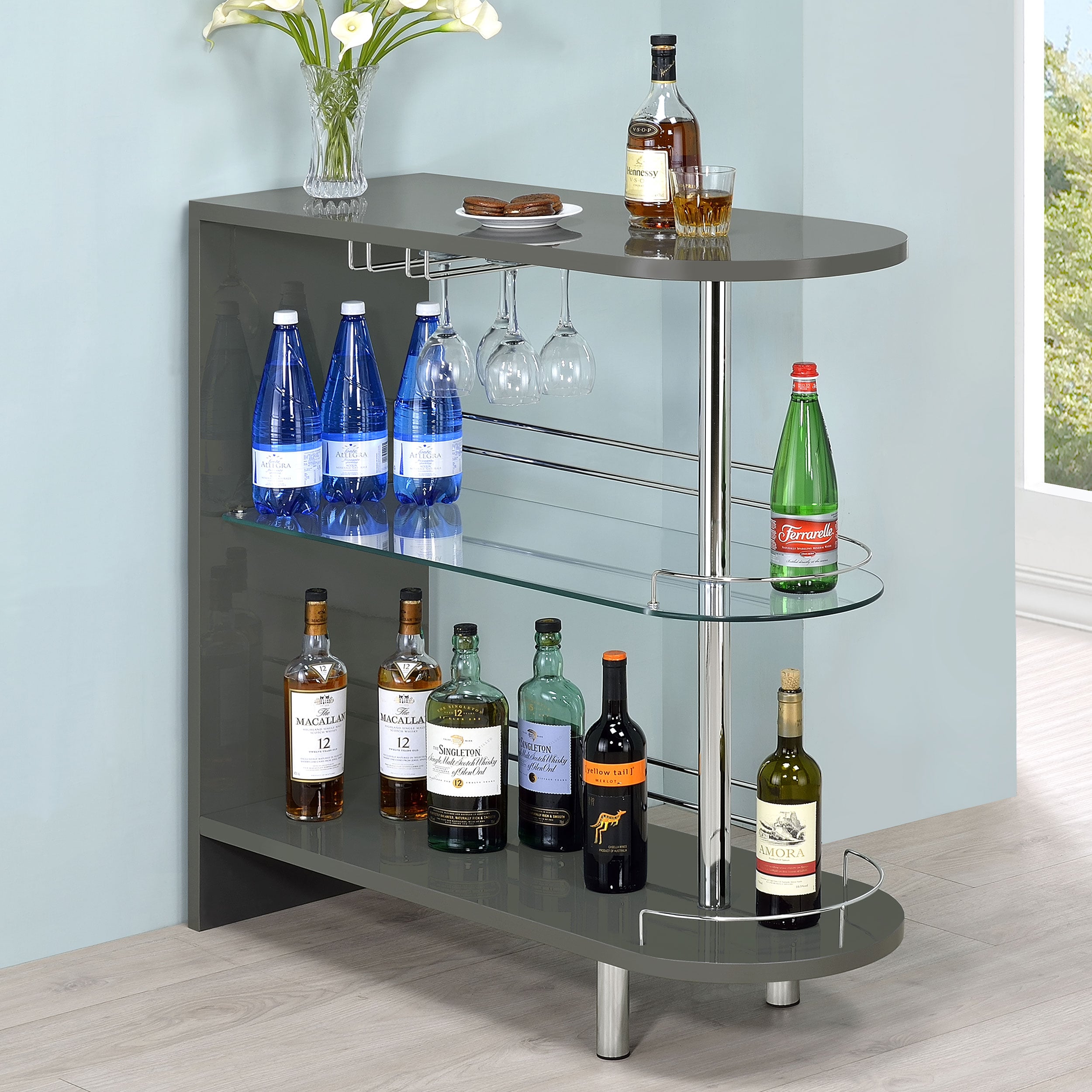 Adolfo 2-Tier Home Bar Table