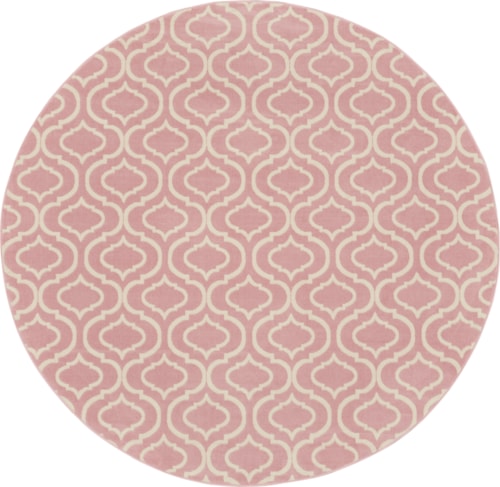 8'  Pink Round Rug