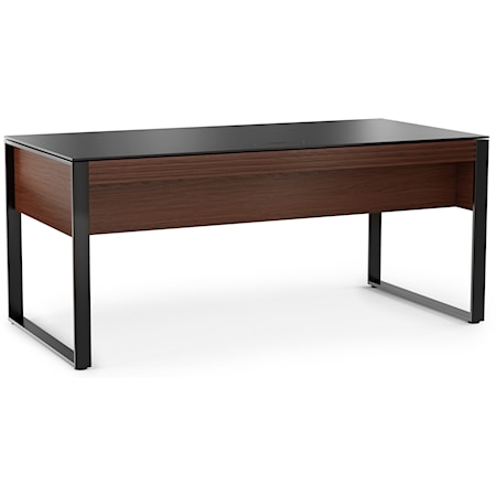 Contemporary Desk with Flip-Front Keyboard Drawer