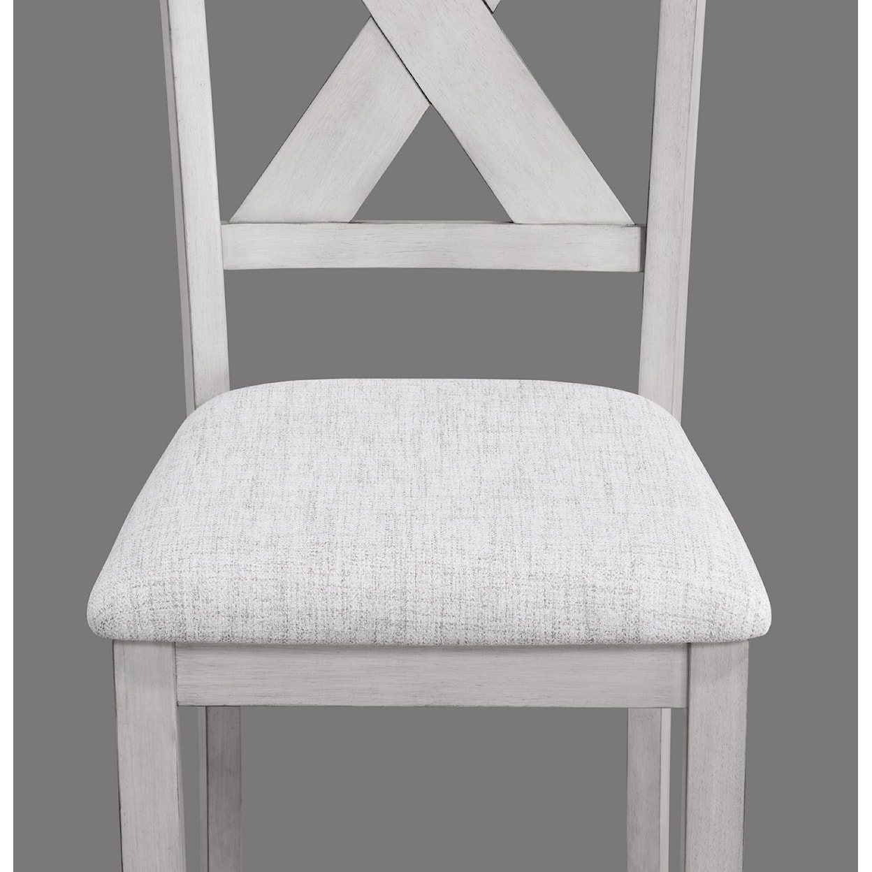 Crown Mark Clarice CLARICE DRIFTWOOD WHITE TABLE AND | 4 CHAIRS