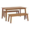 Signature Design Janiyah Outdoor Dining Table with 2 Benches