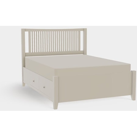 Atwood Queen Spindle Bed with Both Drawerside Storage