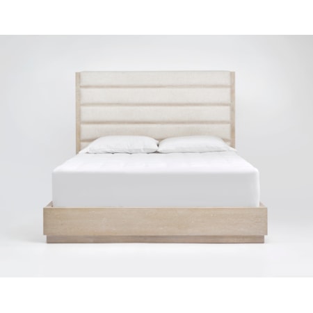 California King Upholstered Panel Bed