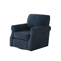 Swivel Chair with Rolled Arms