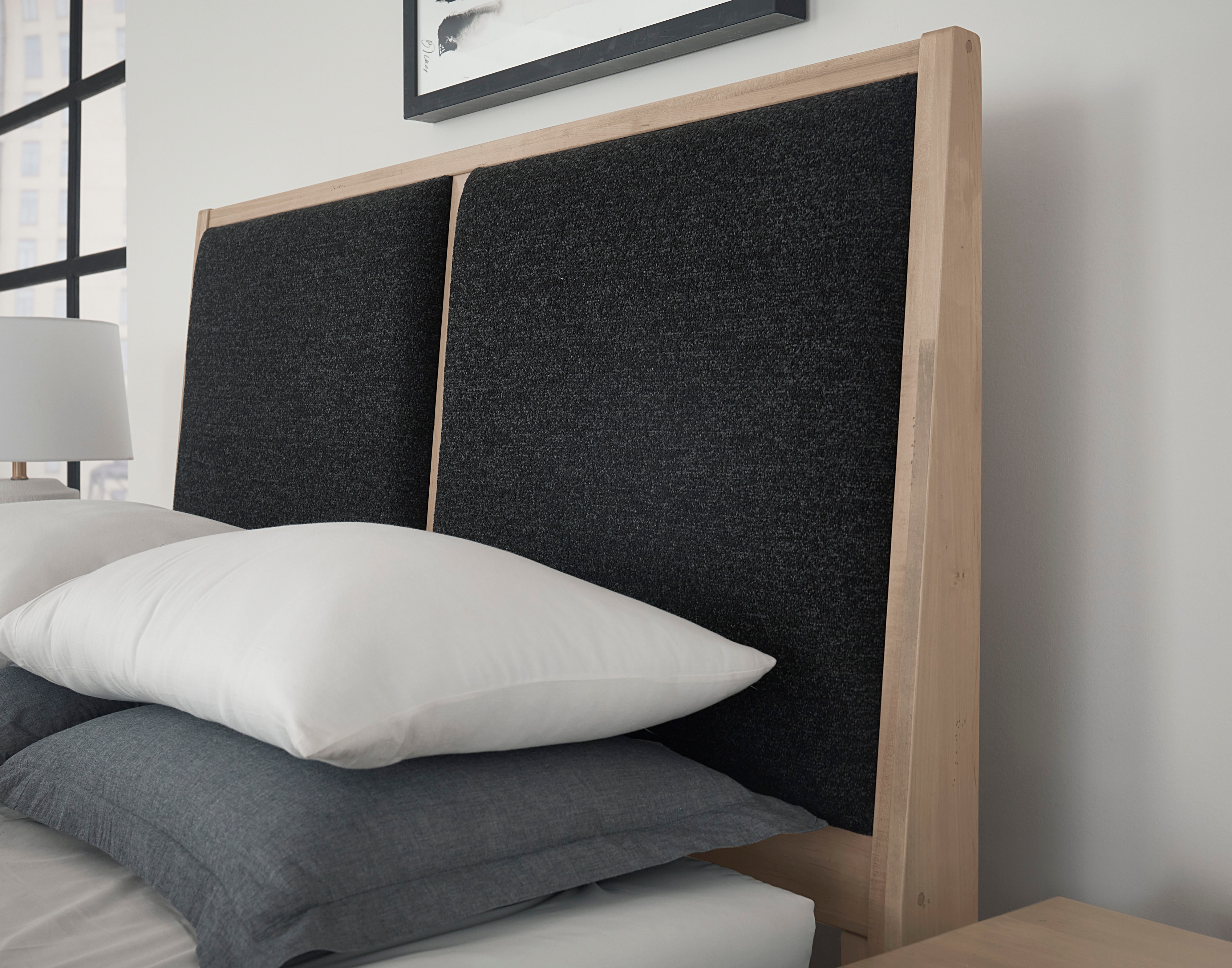 Queen Upholstered Panel Bed