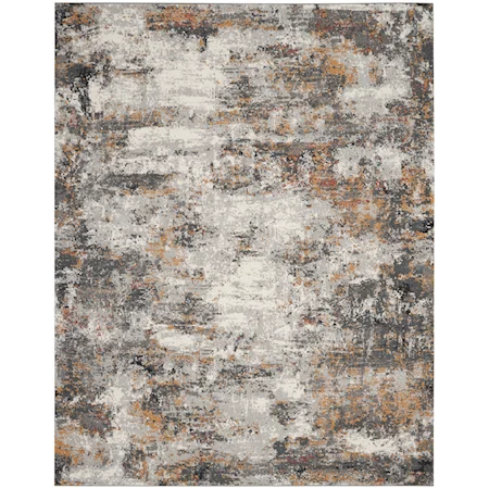 7'10" x 9'10" Grey/Multi Rectangle Rug