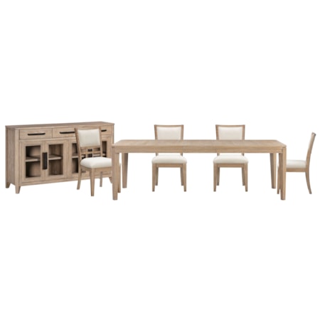 6-Piece Dining Set with Buffet Server