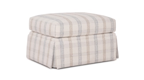 Transitional Ottoman with Skirted Base