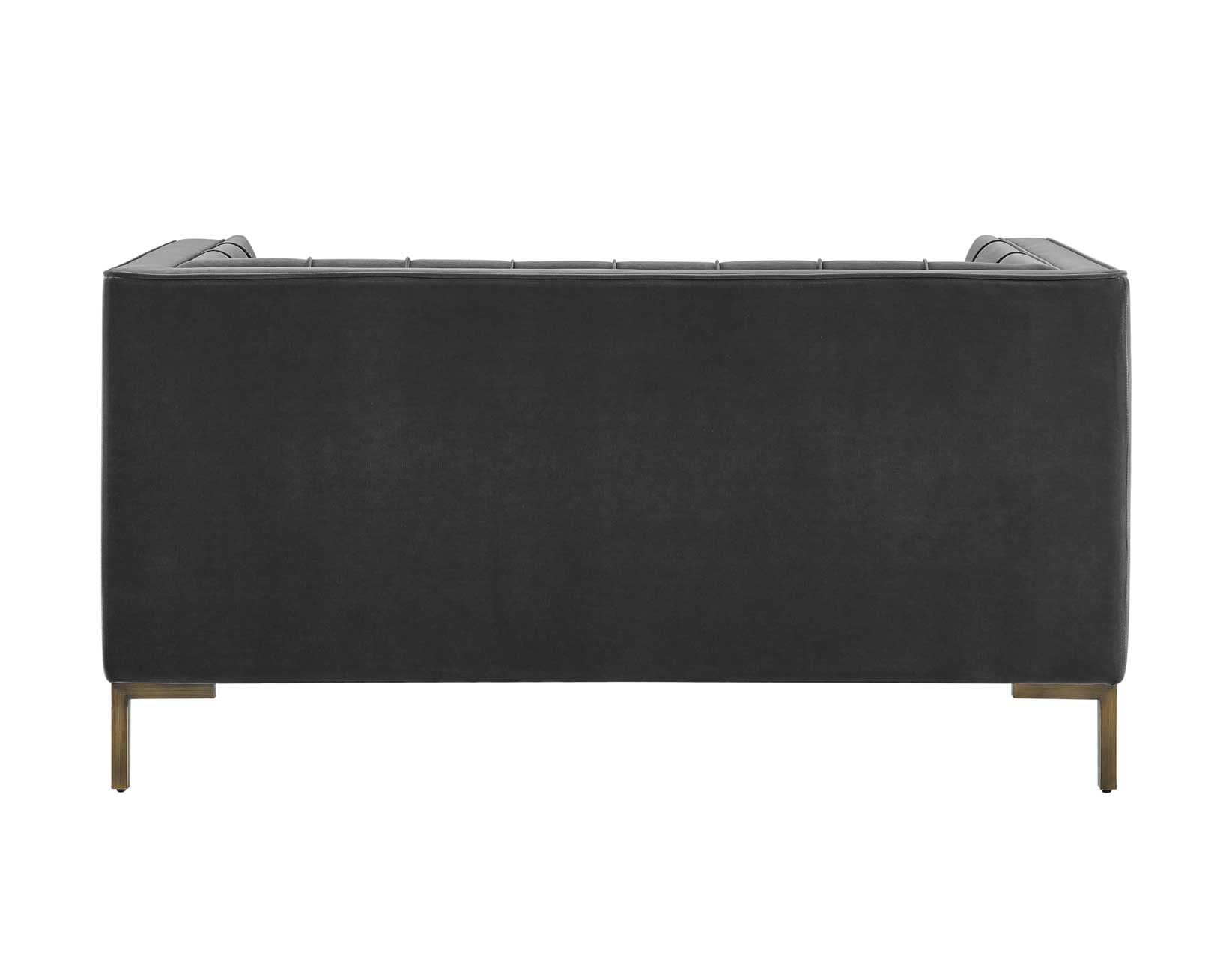Gray Velvet Loveseat