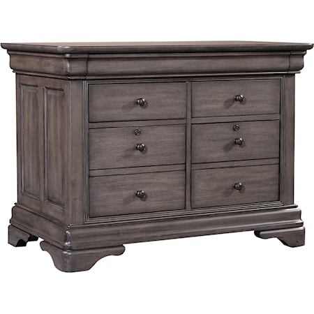 Louis Philippe 6-Drawer Dresser White Johnson's Warehouse