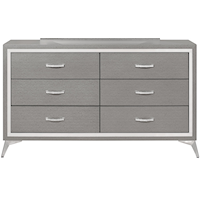 Contemporary Dresser with Six Drawers