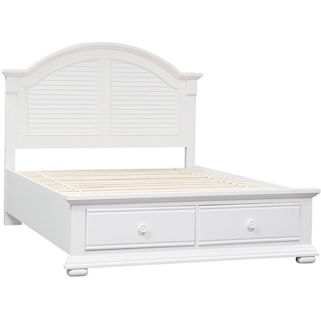 Cottage Queen Bed with Storage Footboard