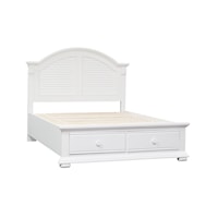 Cottage Queen Bed with Storage Footboard