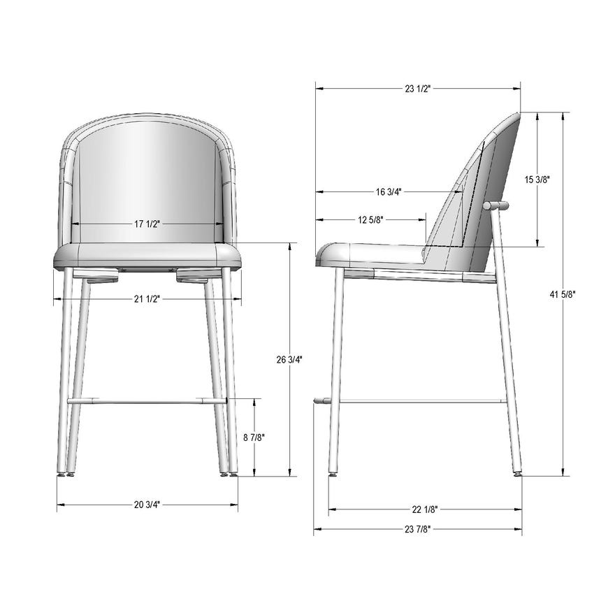 Upholstered Counter Height Dining Stool