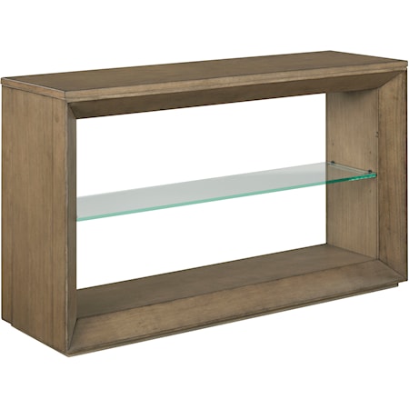 Sofa Table with Glass Shelf