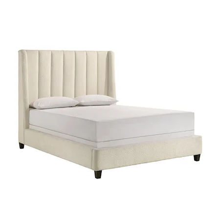 Agnes Contemporary Queen Upholstered Bed - White