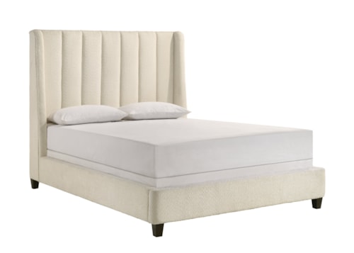 Agnes Contemporary Queen Upholstered Bed - White