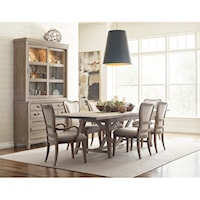 7-Piece Clarendon Dining Set with Pierson Display Cabinet