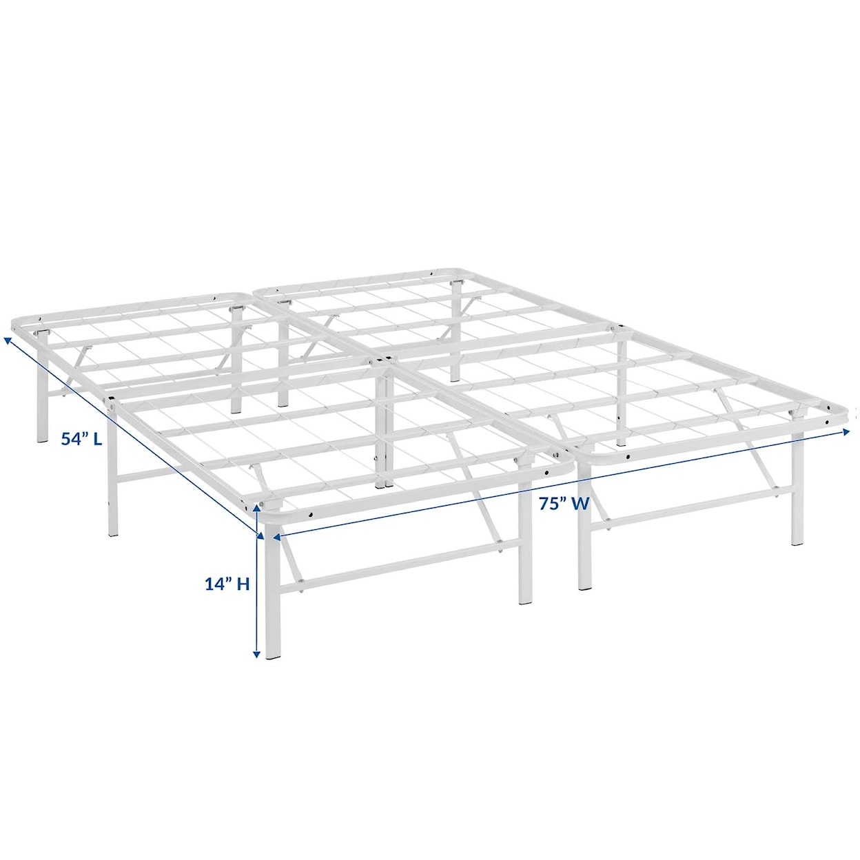 Modway Horizon Full Stainless Steel Platform Bed Frame