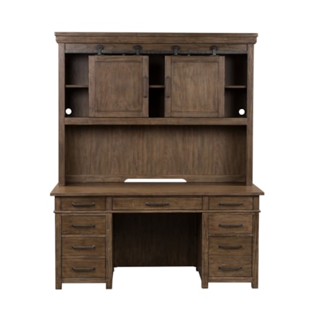 Credenza, Hutch and Desk