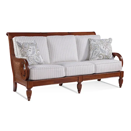 Traditional Sofa with Turned Legs