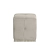 Global Furniture Zambrano Grey Fabric Vanity Stool with Metal Base