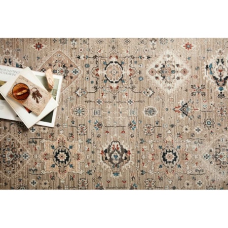 18" x 18"  Dove / Multi Rug