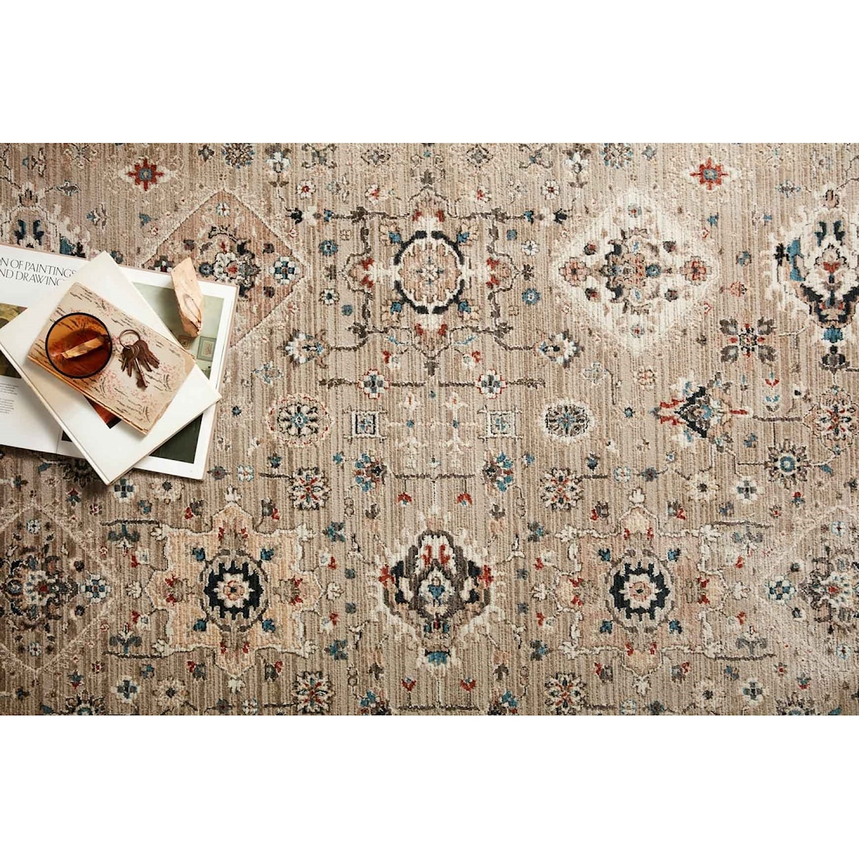 Loloi Rugs Leigh 18" x 18"  Dove / Multi Rug