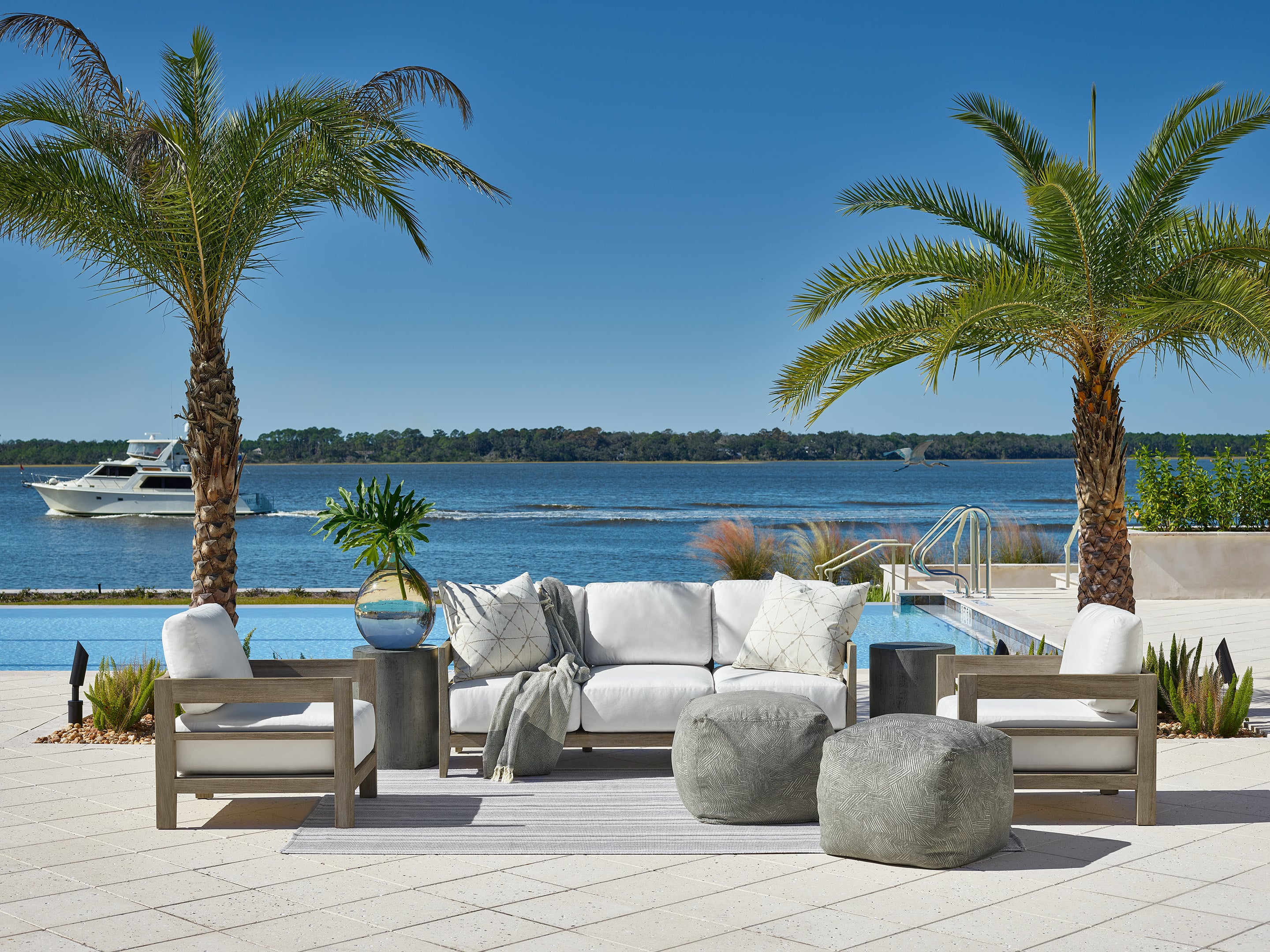 Universal Special Order Bottega Outdoor Ottoman