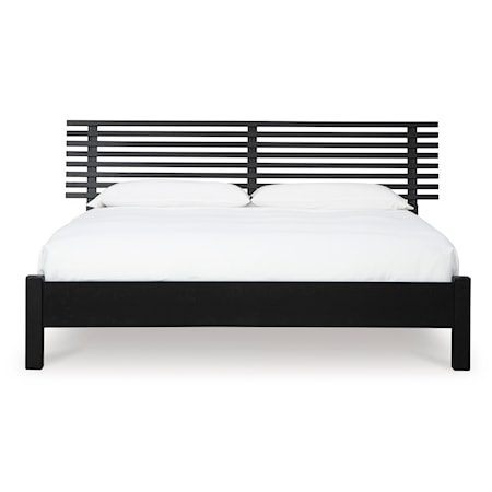 Queen Slat Panel Bed