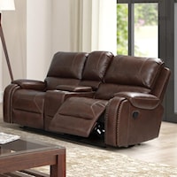 Casual Glider Power Reclining Loveseat with Console