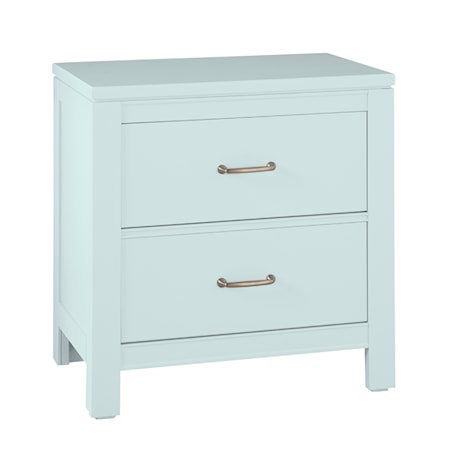 Transitional 2-Drawer Nightstand