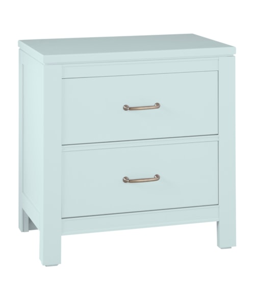 Transitional 2-Drawer Nightstand with French Dovetail Construction