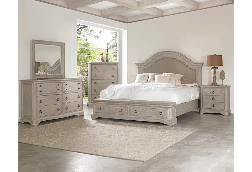 Anniston 5-Piece King Arched Panel Bedroom Set by Riverside Furniture at Arwood's Furniture