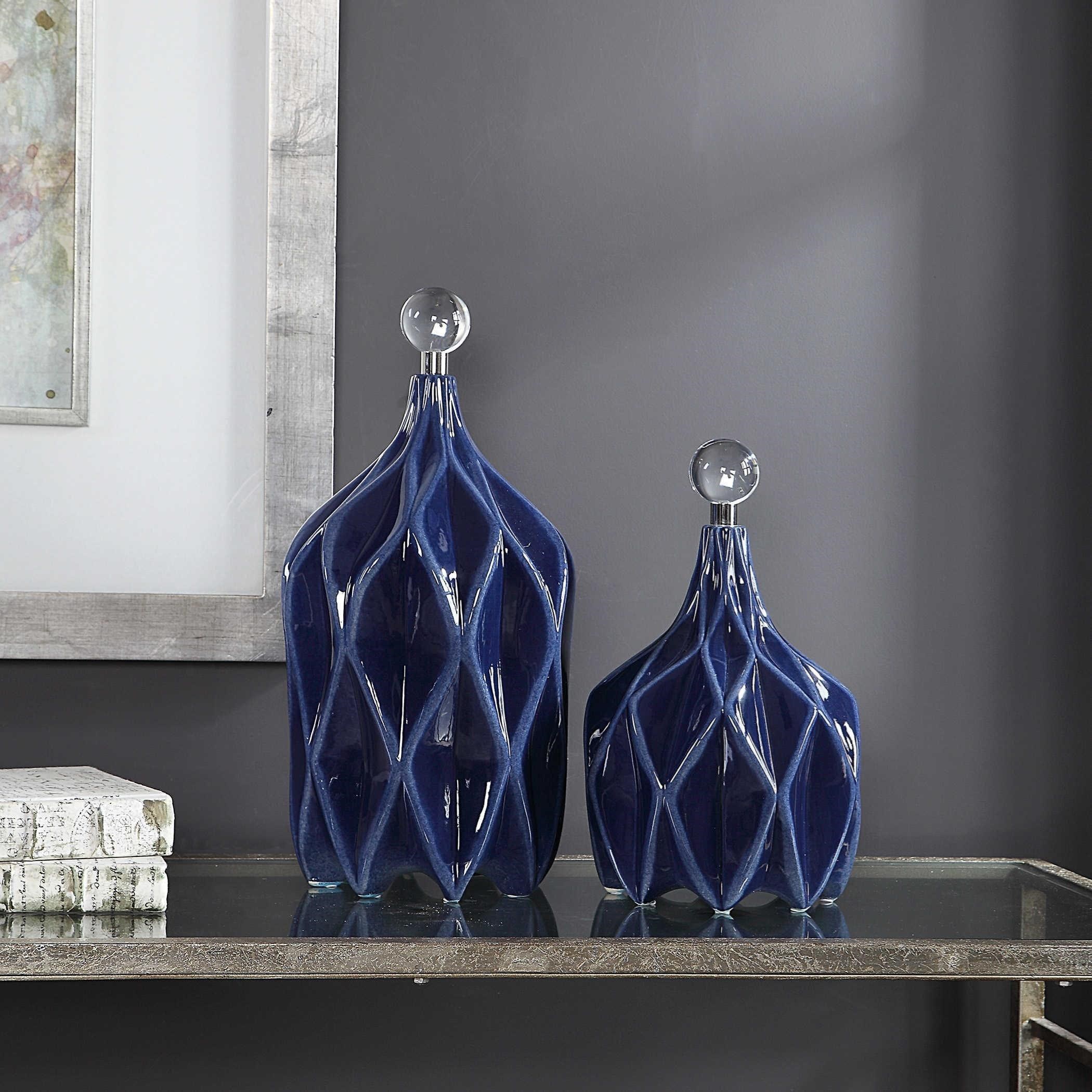 Uttermost Accessories Klara Geometric Bottles, S/2