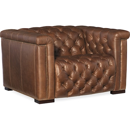 Traditional Power Leather Recliner with Power Headrest