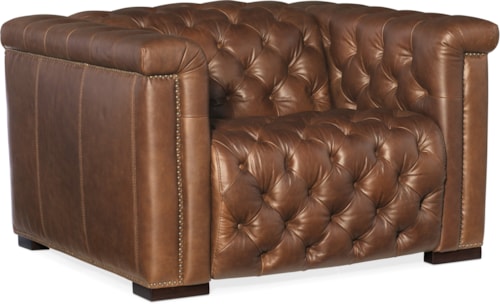 Traditional Power Leather Recliner with Power Headrest