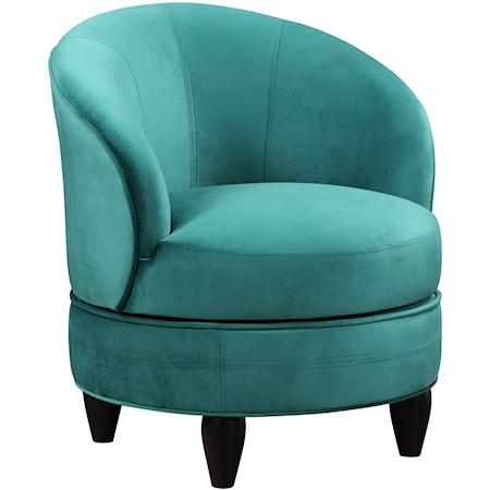 Transitional Velvet Accent Chair in Green