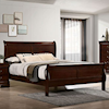 FUSA Louis Philippe King Bed, Cherry