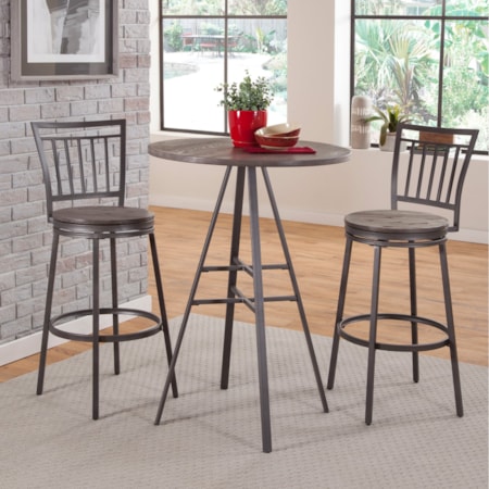 Barstool with Metal Back